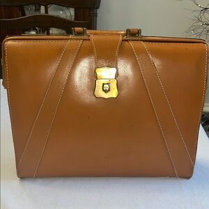 Vintage Tan Leather Briefcase